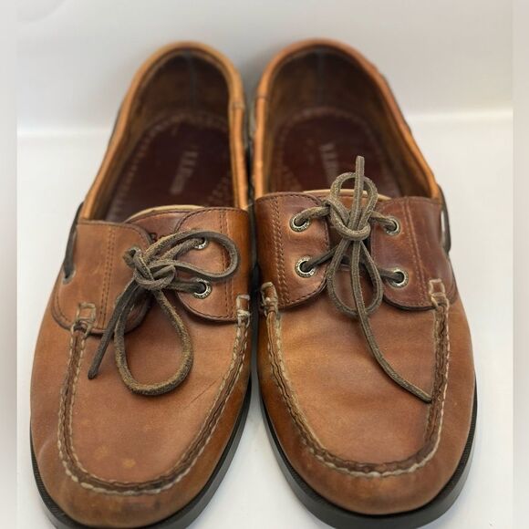 L.L. Bean Men's Boat Mocs Sz 12 Brown - Picture 2 of 9